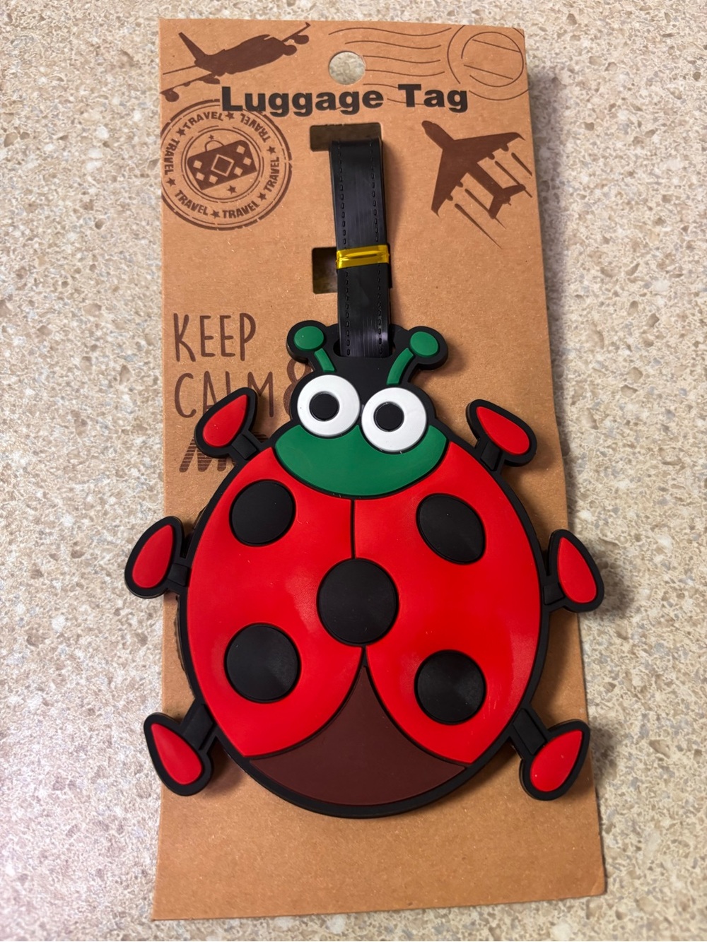Cute Ladybug Luggage Tag Travel Bag Identifier